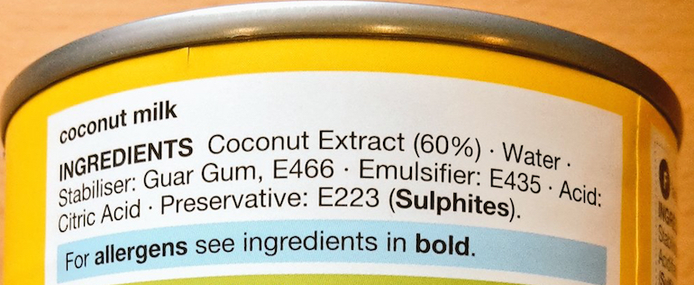 coconut milk can